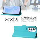 For Cubot Max 5 Skin Feel Solid Color Leather Phone Case with Lanyard(Lake Blue) - 3