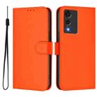 For Cubot A10 Skin Feel Solid Color Leather Phone Case with Lanyard(Orange) - 2