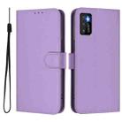 For Cubot P50 Skin Feel Solid Color Leather Phone Case with Lanyard(Lavender Purple) - 2