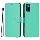 For Cubot P50 Skin Feel Solid Color Leather Phone Case with Lanyard(Green) - 2