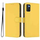 For Cubot P50 Skin Feel Solid Color Leather Phone Case with Lanyard(Lemon Yellow) - 2