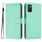 For Cubot P50 Skin Feel Solid Color Leather Phone Case with Lanyard(Mint Green) - 2