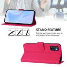 For Cubot P50 Skin Feel Solid Color Leather Phone Case with Lanyard(Rose Red) - 3