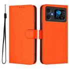 For Cubot A20 Skin Feel Solid Color Leather Phone Case with Lanyard(Orange) - 2