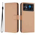 For Cubot A20 Skin Feel Solid Color Leather Phone Case with Lanyard(Nude) - 2