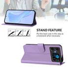 For Cubot A20 Skin Feel Solid Color Leather Phone Case with Lanyard(Lavender Purple) - 3