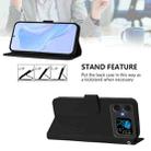 For Cubot A20 Skin Feel Solid Color Leather Phone Case with Lanyard(Black) - 3