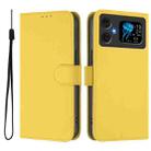 For Cubot A20 Skin Feel Solid Color Leather Phone Case with Lanyard(Lemon Yellow) - 2