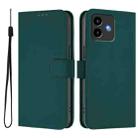 For Cubot Note 40 Skin Feel Solid Color Leather Phone Case with Lanyard(Dark Green) - 2