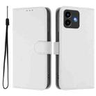 For Cubot Note 40 Skin Feel Solid Color Leather Phone Case with Lanyard(White) - 2
