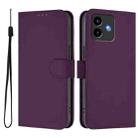 For Cubot Note 40 Skin Feel Solid Color Leather Phone Case with Lanyard(Violet) - 2