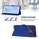 For Cubot A30 Skin Feel Solid Color Leather Phone Case with Lanyard(Dark Blue) - 3