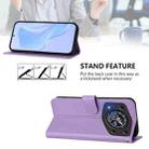 For Cubot A30 Skin Feel Solid Color Leather Phone Case with Lanyard(Lavender Purple) - 3