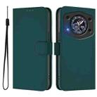 For Cubot A30 Skin Feel Solid Color Leather Phone Case with Lanyard(Dark Green) - 2