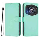 For Cubot A30 Skin Feel Solid Color Leather Phone Case with Lanyard(Mint Green) - 2