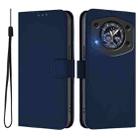 For Cubot A30 Skin Feel Solid Color Leather Phone Case with Lanyard(Navy Blue) - 2