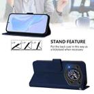 For Cubot A30 Skin Feel Solid Color Leather Phone Case with Lanyard(Navy Blue) - 3