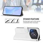 For Cubot A30 Skin Feel Solid Color Leather Phone Case with Lanyard(White) - 3