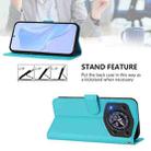 For Cubot A30 Skin Feel Solid Color Leather Phone Case with Lanyard(Lake Blue) - 3