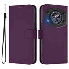 For Cubot A30 Skin Feel Solid Color Leather Phone Case with Lanyard(Violet) - 2