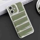 For iPhone 11 Electroplated Silver Edge Eiderdown TPU Phone Case(Green) - 1