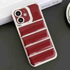 For iPhone 11 Electroplated Silver Edge Eiderdown TPU Phone Case(Red) - 1