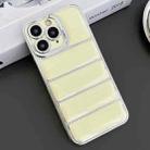 For iPhone 11 Pro Electroplated Silver Edge Eiderdown TPU Phone Case(Yellow) - 1