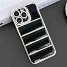 For iPhone 11 Pro Electroplated Silver Edge Eiderdown TPU Phone Case(Black) - 1