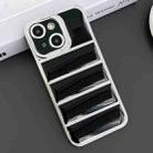 For iPhone 13 Electroplated Silver Edge Eiderdown TPU Phone Case(Black) - 1