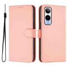 For Cricket Icon 6 Skin Feel Solid Color Leather Phone Case with Lanyard(Pink) - 2