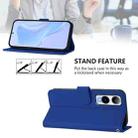 For Cricket Icon 6 Skin Feel Solid Color Leather Phone Case with Lanyard(Dark Blue) - 3
