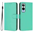 For Cricket Icon 6 Skin Feel Solid Color Leather Phone Case with Lanyard(Green) - 2