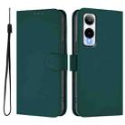 For Cricket Icon 6 Skin Feel Solid Color Leather Phone Case with Lanyard(Dark Green) - 2