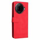 For Tecno Camon 30 Pro Skin Feel Life Tree Metal Button Leather Phone Case(Red) - 3