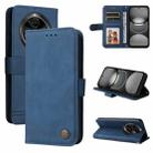 For Tecno Spark 30C Skin Feel Life Tree Metal Button Leather Phone Case(Blue) - 1