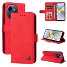 For Tecno Spark Go 1 / Pop 9 / Spark Go 2025 Skin Feel Life Tree Metal Button Leather Phone Case(Red) - 1