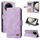 For Tecno Camon 30S / Camon 30S Pro Skin Feel Life Tree Metal Button Leather Phone Case(Purple) - 1