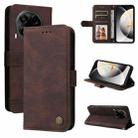 For Tecno Camon 30S / Camon 30S Pro Skin Feel Life Tree Metal Button Leather Phone Case(Brown) - 1