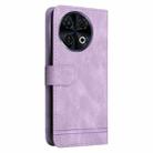 For Tecno Spark 30 4G Skin Feel Life Tree Metal Button Leather Phone Case(Purple) - 3