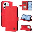 For Tecno Spark 30 5G / Pova 6 Neo 5G Skin Feel Life Tree Metal Button Leather Phone Case(Red) - 1