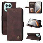 For Tecno Pova 7 Pro 5G Skin Feel Life Tree Metal Button Leather Phone Case(Brown) - 1