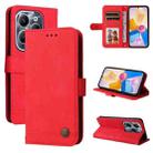 For Infinix Hot 40 / Hot 40 Pro Skin Feel Life Tree Metal Button Leather Phone Case(Red) - 1