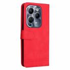 For Infinix Hot 40 / Hot 40 Pro Skin Feel Life Tree Metal Button Leather Phone Case(Red) - 3