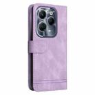 For Infinix Hot 40 / Hot 40 Pro Skin Feel Life Tree Metal Button Leather Phone Case(Purple) - 3