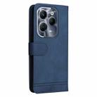 For Infinix Hot 40 / Hot 40 Pro Skin Feel Life Tree Metal Button Leather Phone Case(Blue) - 3