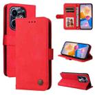 For Infinix Hot 40i Skin Feel Life Tree Metal Button Leather Phone Case(Red) - 1
