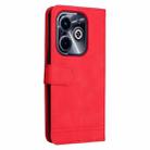 For Infinix Hot 40i Skin Feel Life Tree Metal Button Leather Phone Case(Red) - 3