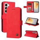 For Infinix Hot 50 4G Skin Feel Life Tree Metal Button Leather Phone Case(Red) - 1