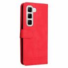 For Infinix Hot 50 4G Skin Feel Life Tree Metal Button Leather Phone Case(Red) - 3