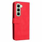 For Infinix Hot 50 5G Skin Feel Life Tree Metal Button Leather Phone Case(Red) - 3